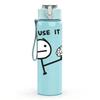 1PC Pile Use It Meme Stick Figure Print 750ml Color Plastic Sports Water Bottle Leakproof Flip Straw Lid Suitable for Sports Office Home Use