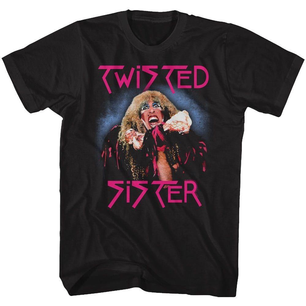 Twister Sister T-Shirt Twisted Dee Black Cotton Classic 80039;s Rock Music SM5XL Unisex T-Shirt S