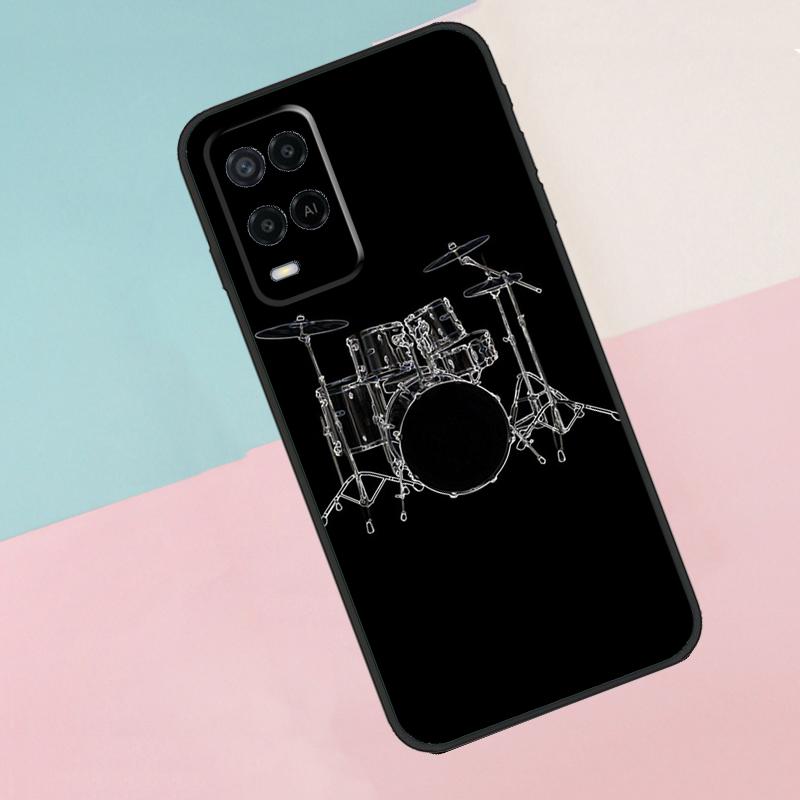 Musical Instrument Drum For Oppo A74 A94 A54 A80 A78 A98 A40 A60 A18 A38 A58 A15 A17 A77 A57S A16 A76 A96 Phone Case