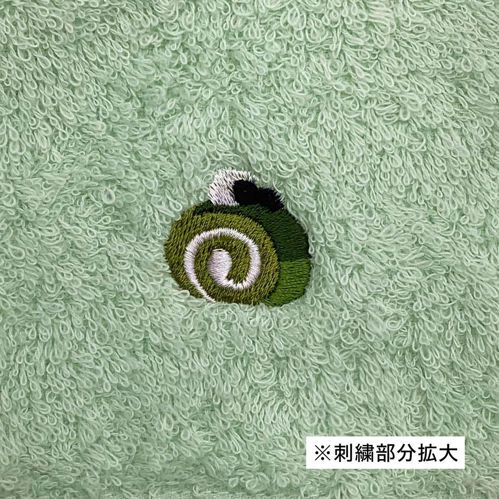 Kyosuke Japanese-made Hand Towel, Imabari-made, 100% Cotton, Approx. 25 x 25 cm, Matcha Green Tea, Roll Cake, Green, Kurumin, Japanese Pattern, Food