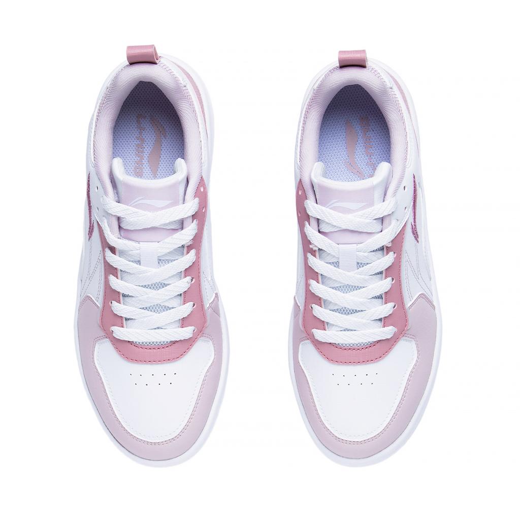 Li Ning Sui Sui Casual Versatile Thick Sole Sneakers Non-Slip Wear-Resistant Breathable Height Increasing Low-Top Skate Shoes Women sneakers AGCT148-5