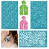 Clay Templates Flower Style No-Adhesive Silk Screen Printing Templates Reused Templates Transfer for Earring Making