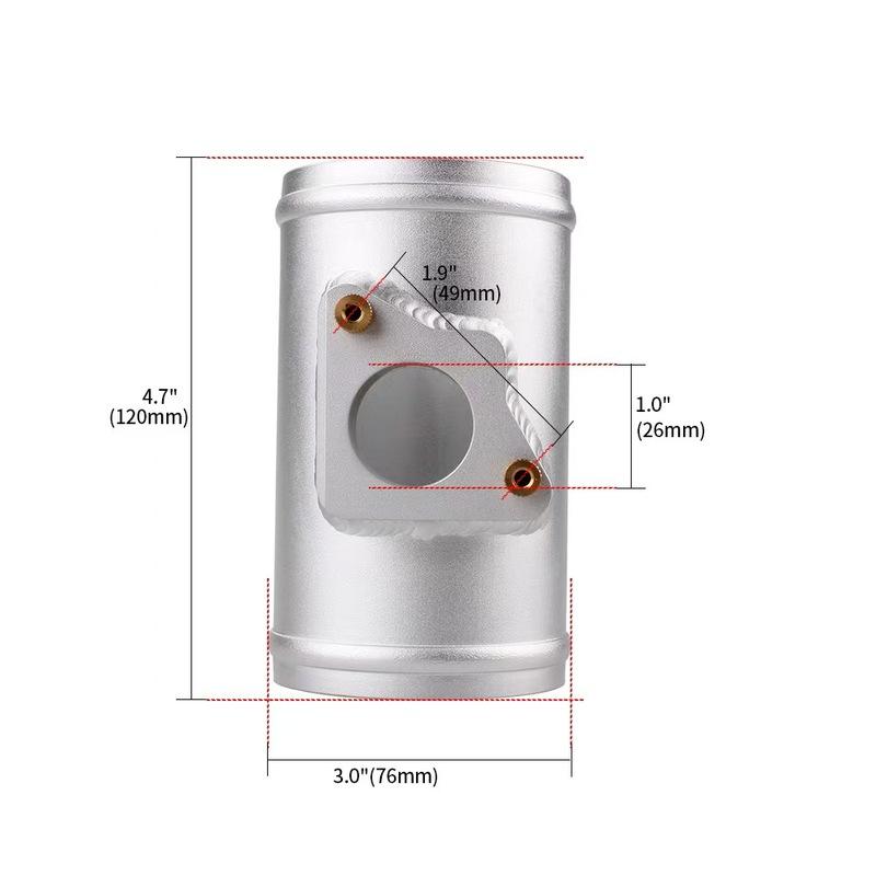Automobile intake sensor flange base of air flow meter applicable to Honda Toyota Subaru Mazda 63 mm 70 mm 76 mm.
