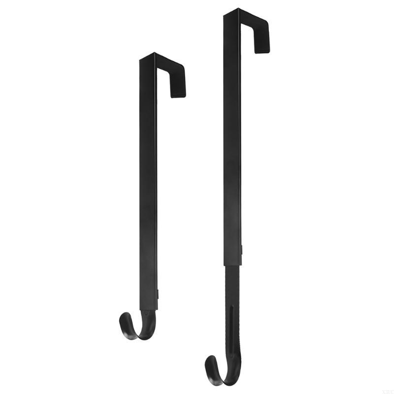 

Metal Door Wreath Hook Telescopic Retractable Adjustable Garland Hanger Over the Door Hanging Rack for Christmas Halloween X3UC чёрный