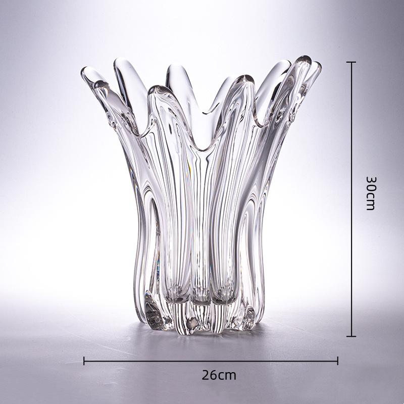 Glasvas Genomskinlig Vattenspray Kronbladsformad Blomvas Blomsterarrangemang Tillbehör Hydroponik Terrarium Blomkruka