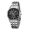 Top Brand New Ultra-thin Three-eye Six-pin Steel Band Waterproof Watch Blue Light Glass Belt Men's Student Watch
