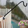 Heavy Duty Bird Feeder Pole Rotatable Planter Hook for Railing Multifunctional Swivel Planter and Feeder Hanger for Patio Garden