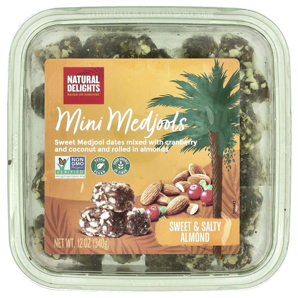 Natural Delights, Mini Medjuols, Sweet & Salty Almonds, 12 oz (340 g)