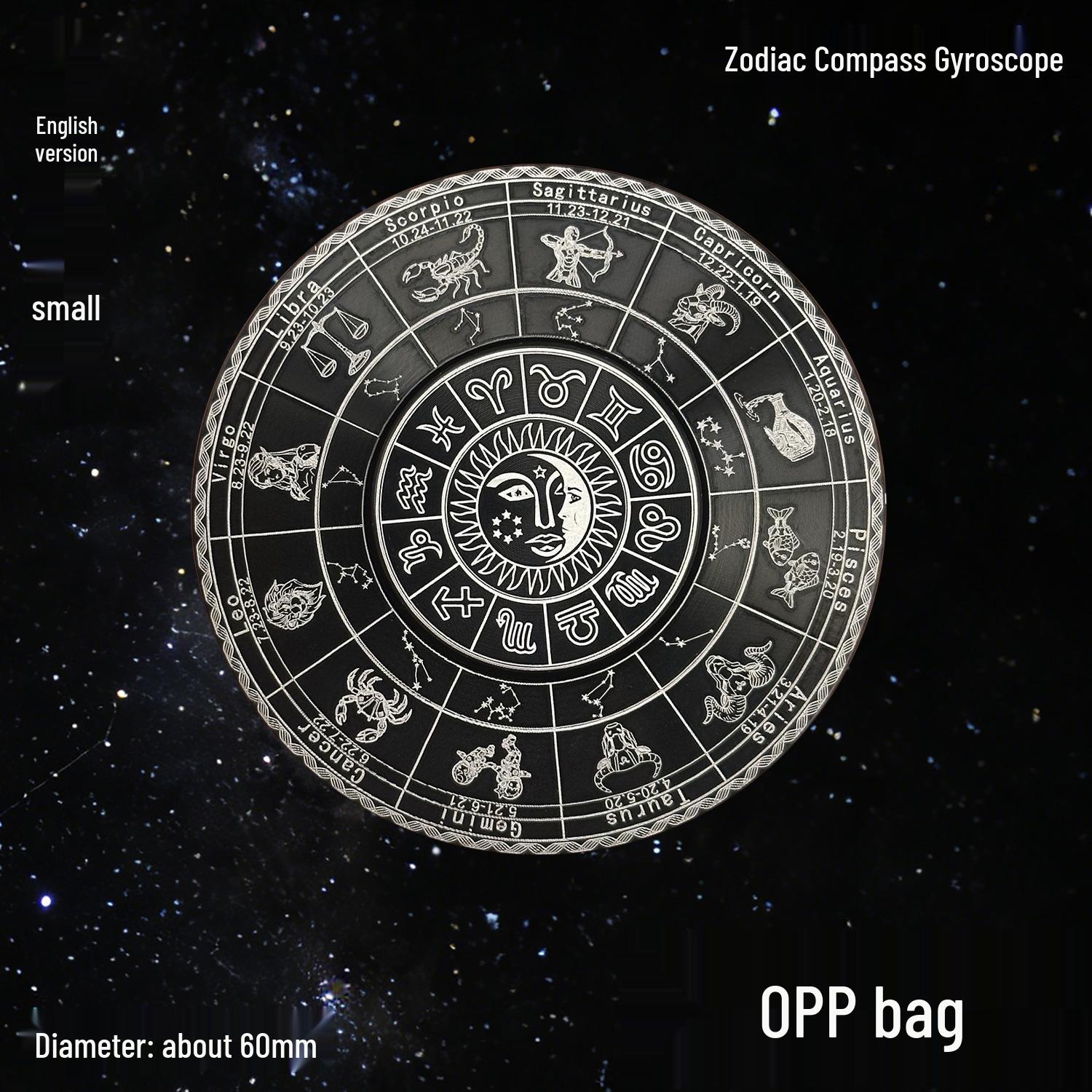 Школьная достопримечательность Зодиакальный Фитнес-спиннер: Полностью металлическая игрушка-антистресс с дизайном компаса Багуа