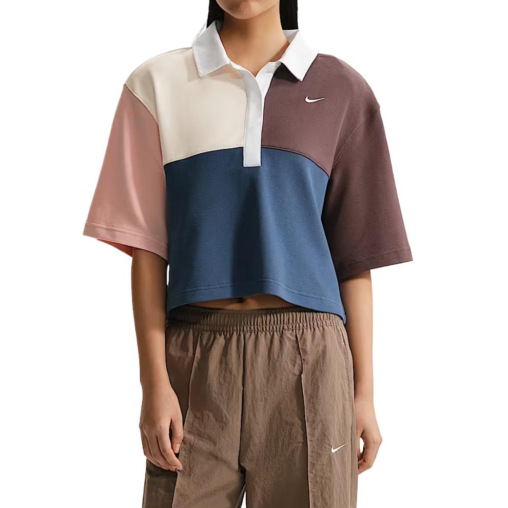 Nike Sportswear Drop Shoulder Modern Square Polo Shirt Women tops IF5599-103 XL