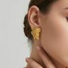 Chic Geometric Butterfly Texture Gold-Plated Stainless Steel Earrings