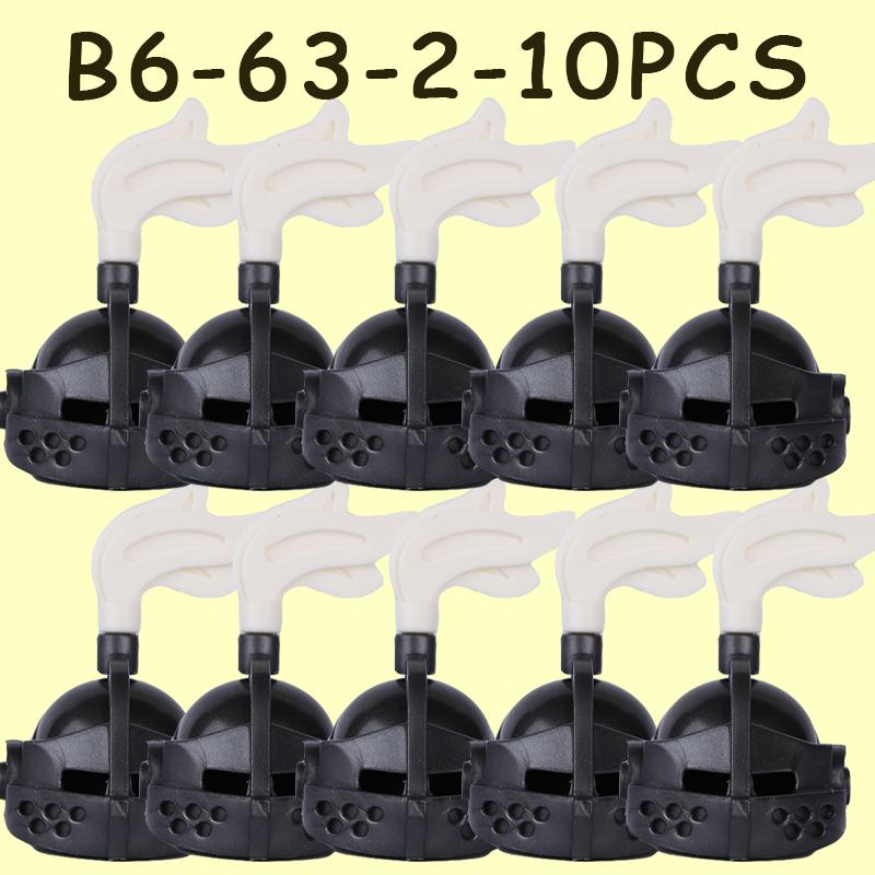 MOC Medieval Military Castle Soldier Figures Helmets Series Building Blocks Knights Accessories Warrior Hat  Bricks Toys Gifts