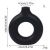 Donut Plastic Vase White Black Pink Cute Round Vase Flowerpot Ornaments for Living Room Dining Table Office Home Decor
