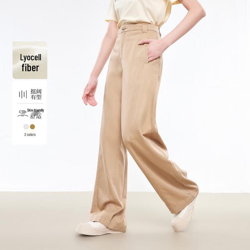 Women s Banana Curved Wide-Leg Denim Trousers L