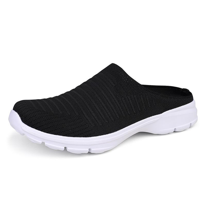 Fashion Unisex Shoes Summer Baotou Half Slippers Mesh Breathable Casual Sneakers for Men Women Light Walking Flats Couple Sport Slippers