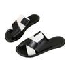 Women’s Colorblock Flat Slide Sandals, Large Size Open-Toe Casual Slip-Ons