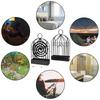 Mosquito Coil Holder Metal Incense Holder Retro Incense Coil Burner,Portable Hanging Bird Cage Outdoor Home Garden Decor(Black)