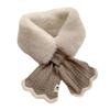 Warm Cross Knitted Scarf Patchwork Autumn Winter Neck Scarf for Women Girls
