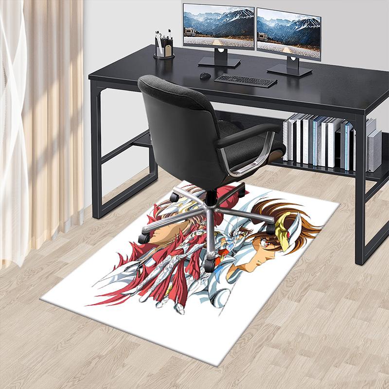 

1pc Saint Seiya Anime Cartoon Design Office Chair Mat, Non-Slip Carpet for Home Decor, Suitable for All Seasons - Perfect Gift for Fans!T066 60cm by 90cm