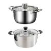 Stainless Steel Stock Pot Large Capacity Deep with Double Handle Modern Universal Base Soup Pot Non Stick Stockpot for Vegetable