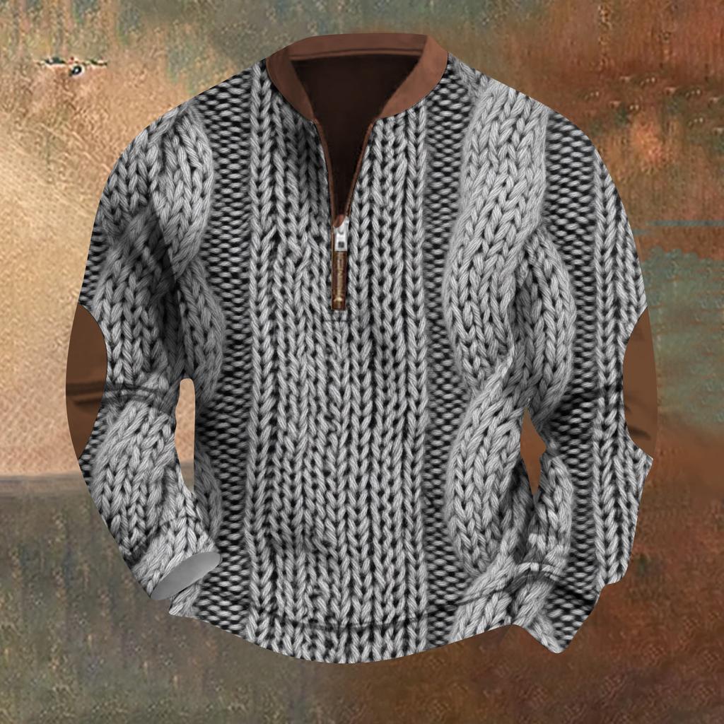 Men's Retro Casual Gradient Printed Sweatshirt