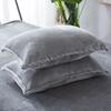 2pcs/set 48x74cm Pure Color Velvet Pillow Cases Soft Flannel Comfortable Pillowcase Sleeping Pillow Cover