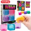 Schylling Mini Cool Cat und Nice Cube Mehrfarbiges Squishy Spielzeug Weiches Sensorisches Fidget Stressabbau Schreibtisch Dekoration Party Geschenk