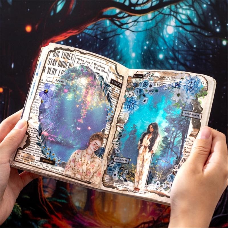 10 Sheets DIY Scene Sticker Landscape Sticker Aesthetic Sticker Forests Series Sticker Scrapbook Sticker Journal Sticker