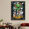 DIY Diamond Painting Halloween Skeleton Cross Stitch Kit Mosaic Art Diamond Painting Full Circle Diamond Home Decoration