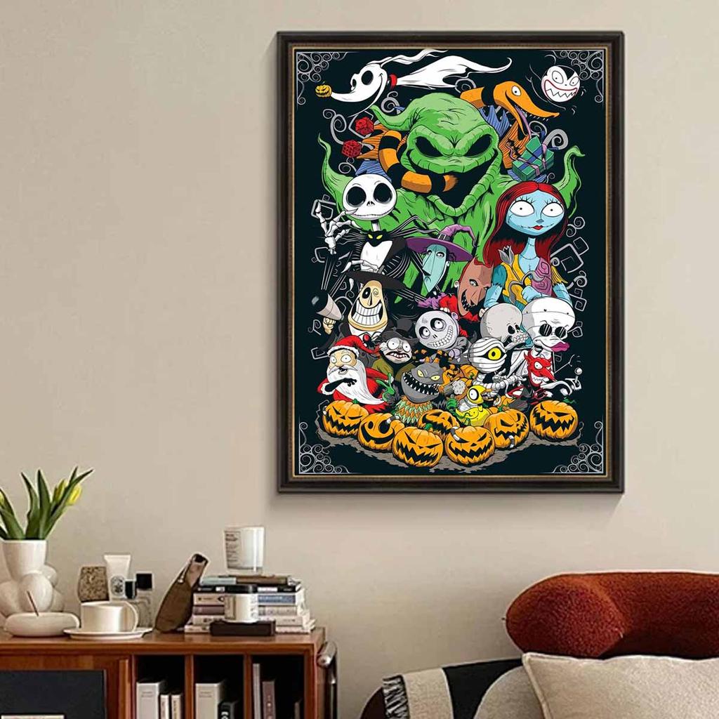 DIY Diamond Painting Halloween Skeleton Cross Stitch Kit Mosaic Art Diamond Painting Full Circle Diamond Home Decoration