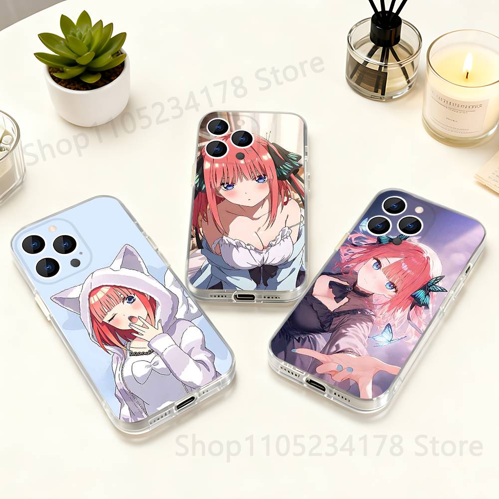 Phone Case For iPhone 17,16,15,14,13,12,11 Pro,Max,Plus,X,XS,XR,SE4,E Mini Nino Anime N-Nakano Clear Cover