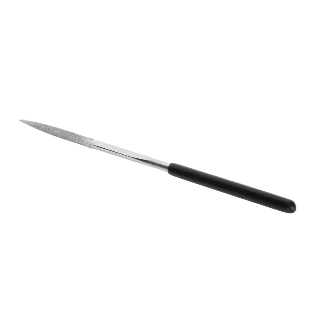 Jewelers File Rubber Handle Polishing File Hand Grinding Tool For Metal Wood Plastic Model Quadrangle