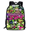 Zim Dib Invader Gaz Cartoon Animated Character Printed Backpack Children