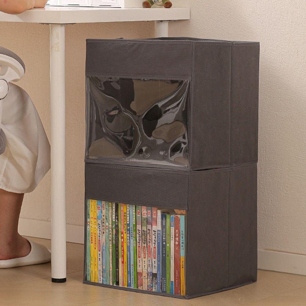 Large Capacity Book Storage Bag Non-woven Fabric Toy Organizer  Living Room