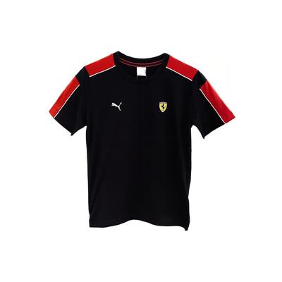 X Ferrari T-shirt Casual Colorblock con Logo a Maniche Corte Uomo Top Nero 597946-02