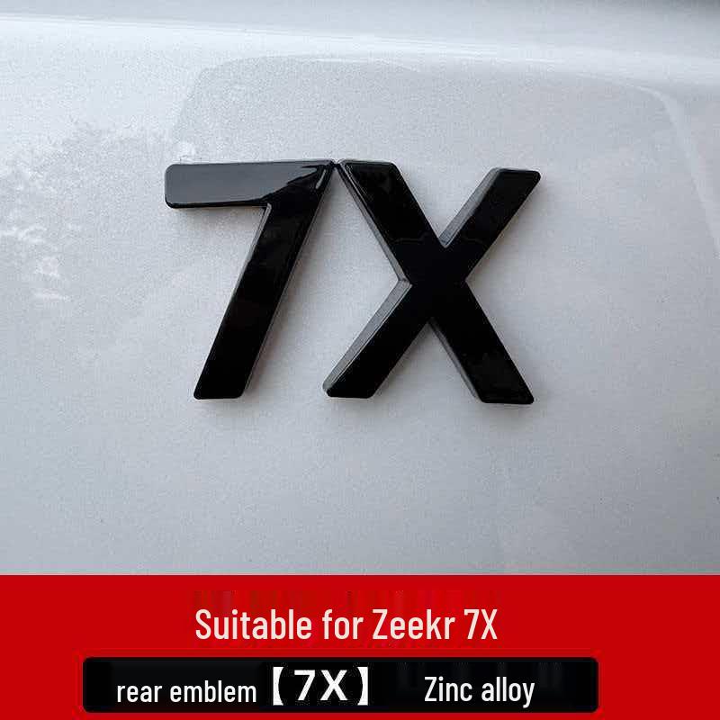 Zeekr 7X Metal Sport Black Warrior Rear Emblem Car Decal