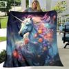 Fantasy Unicorn Fleece Blanket - Soft Flannel Throw for Sofa/Bed, Magical Cozy Gift for Girls & Dreamers, Lightweight & Warm