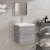 Bathroom Cabinet with Mirror Grey Sonoma Particleboard