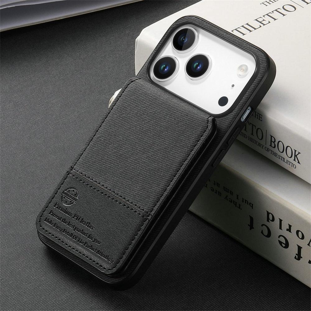 RFID Blocking Leather Card Back Phone Case for IPhone 17 Pro Max Cover Cases IPhone Air 17 16E 15 14 13 12 11 Protective Case