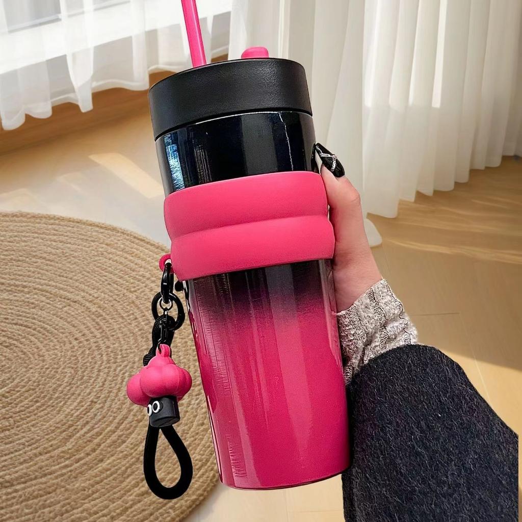 Thermos Cup 316 Stainless Steel Car Cup Large Capacity Coffee Cup Ice Bully Cup Water Cup with Straw