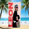 1Pc Leon Graphic Novel Beach Towel, Quick Dry, Multi-Use for Beach Pool Gym Yoga Home Travel, Christmas, Halloween, Xmas Gift M929290