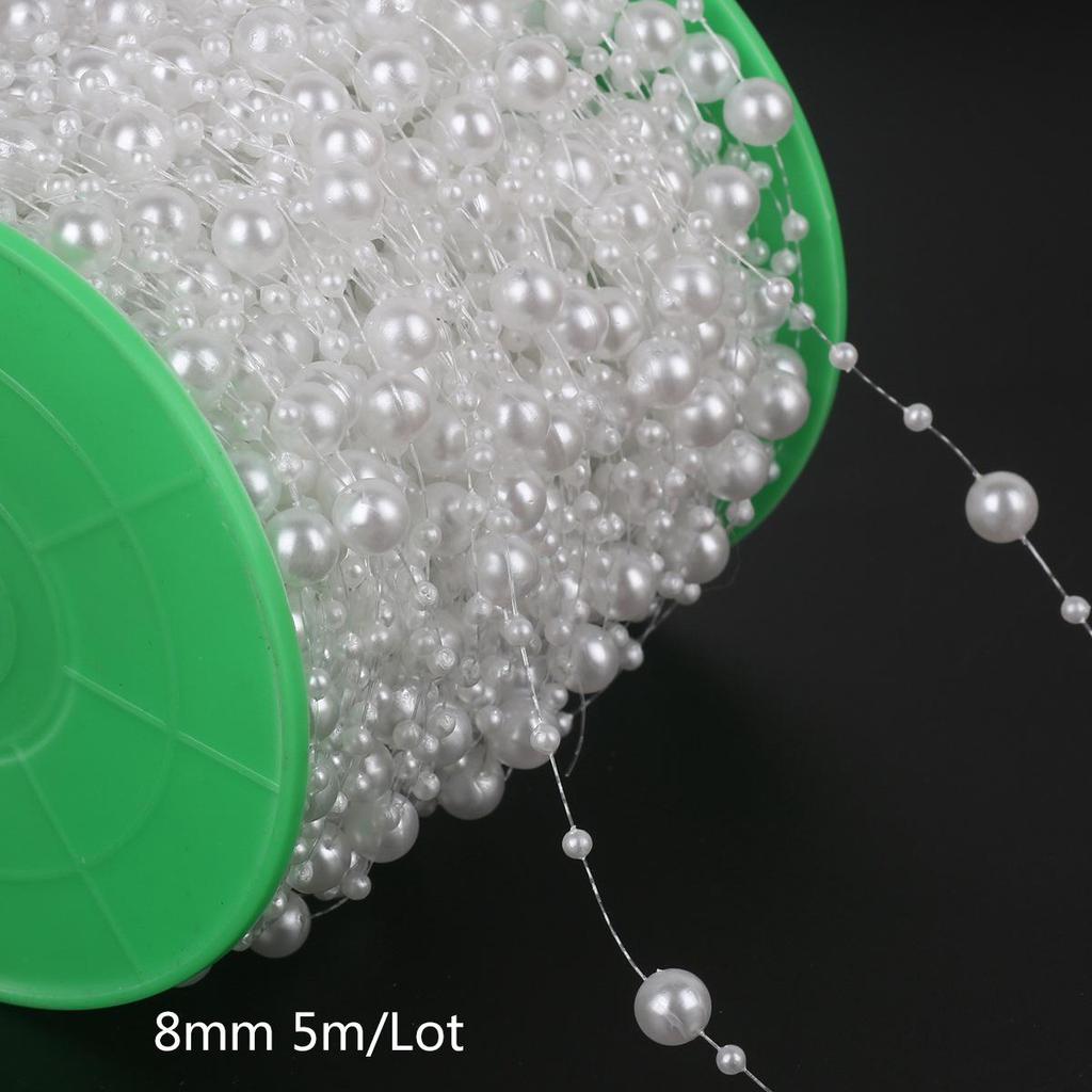 Round Sun Rose Double Pearl Chain for Wedding & DIY Hair Accessories