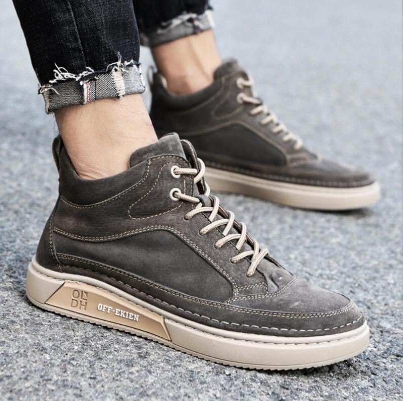 Winter Schneestiefel Retro Stiefel Herrenschuhe High Top Sneaker Freizeitschuhe Mode Herren Plüsch Warm Hohe Qualität Cowboy Stiefel