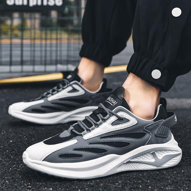 Men's shoes spring new breathable sports shoes men's lightweight mesh fashion simple casual shoes