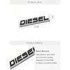 3D Metal Diesel Petrol Logo Badge Sticker Side Fender Rear Trunk Emblem Decal Car Styling