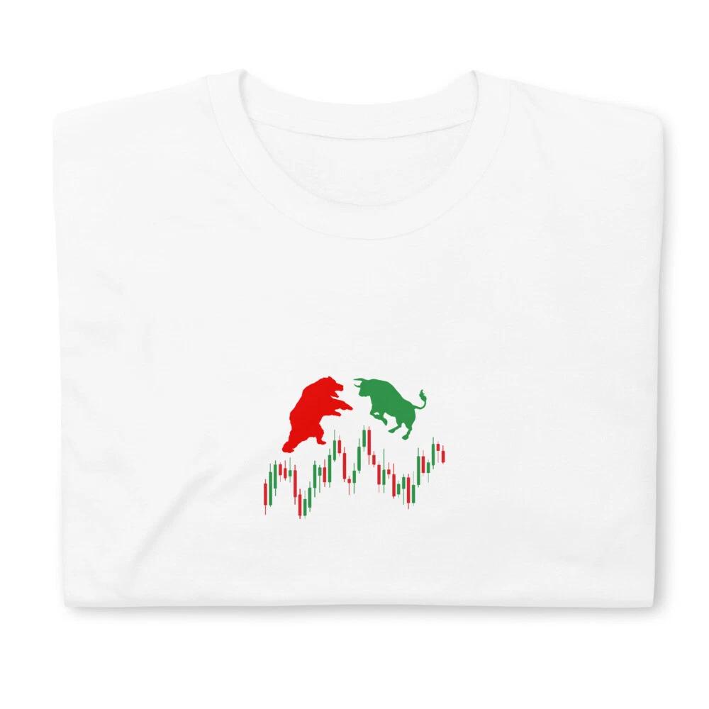 Bull & Bear Markets Logo T- Shirt Stock Market Trader Tee L