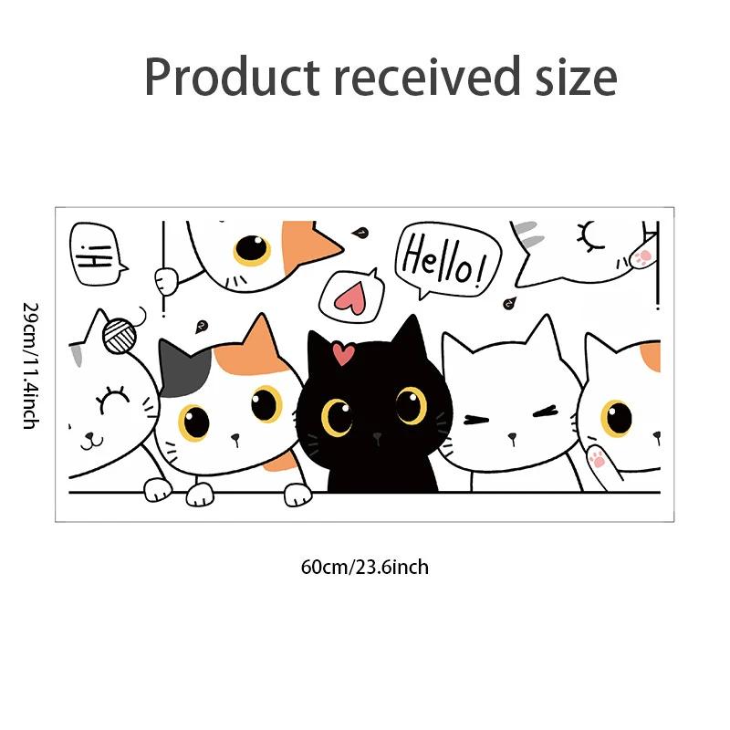 Kitten Door Sticker, Home Decoration Door Sticker, Cute Children's Room Door Decoration Supplies