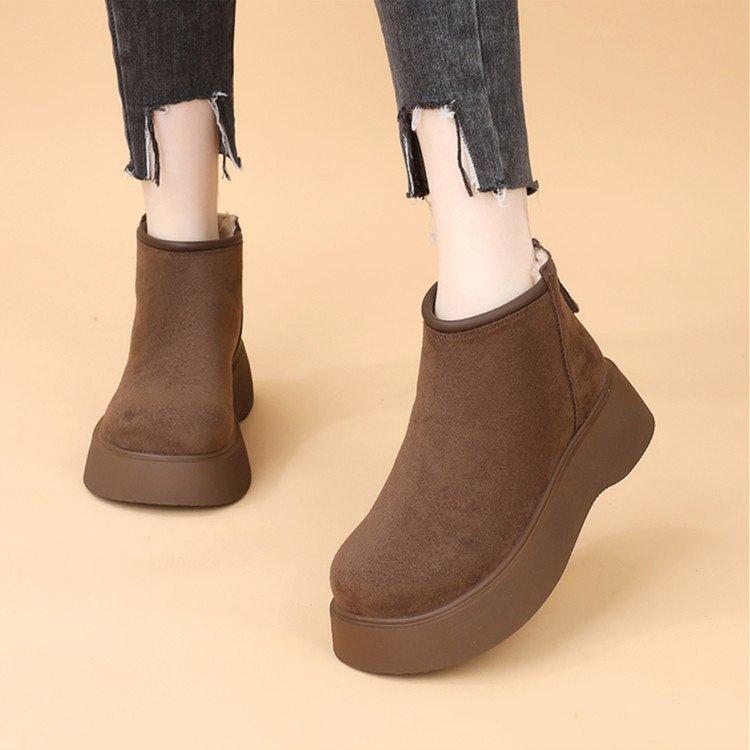 Winter Comfortable Snow Boots Women's Fried Street High Value Thickened Soft Sole Heightened Cotton Boots