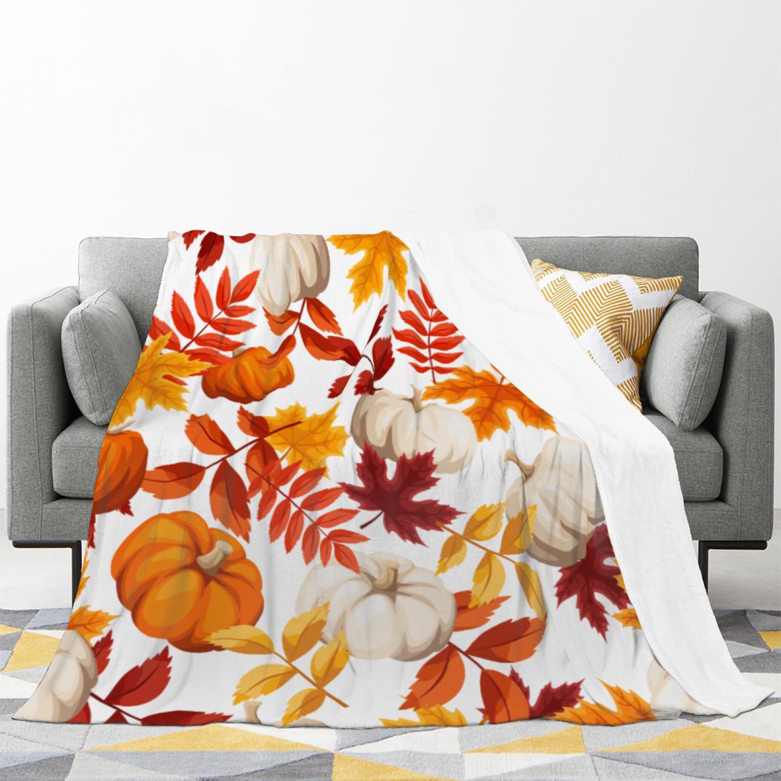 

Тыквенный Плед Фланелевый Плед Мягкий Удобный Легкий Подходит Для Дивана Путешествий Хэллоуинской Тематики Декор Спальни 70x100cm