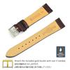 CASSIS LAVAL Calfskin Watch Dark with Replacement U1032966032019 Strap, 19mm, Brown, Tool,